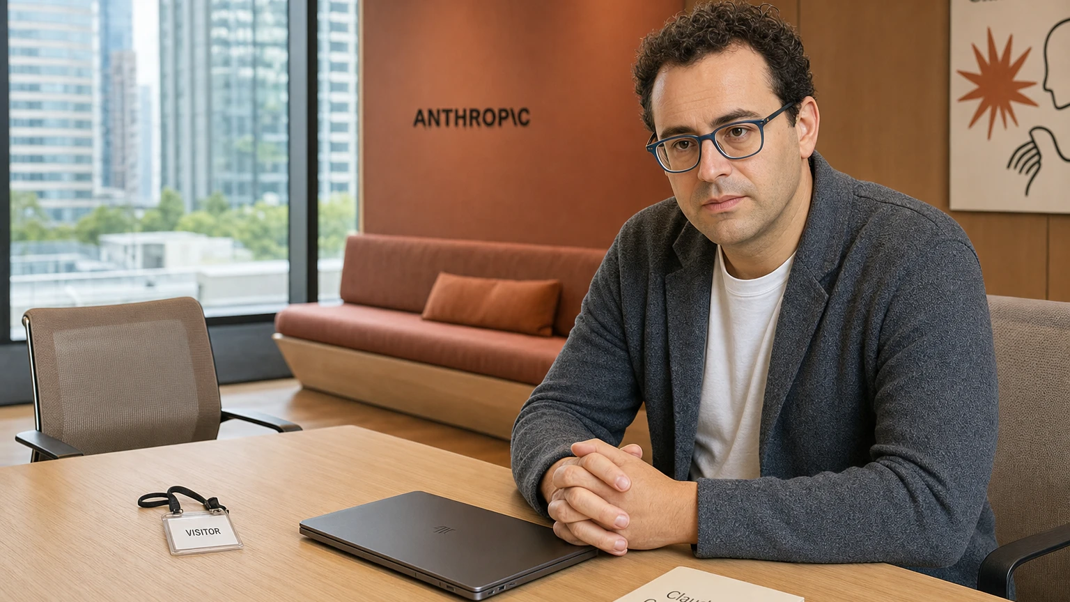 Anthropic CEO Dario Amodei at the company’s San Francisco office
