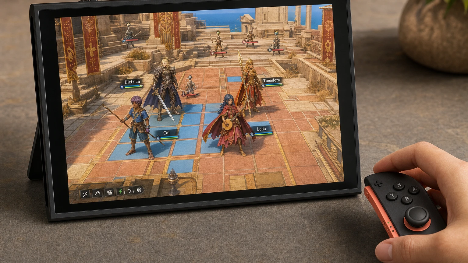 Fire Emblem: Fortune’s Weave heroes on a Switch 2 battlefield