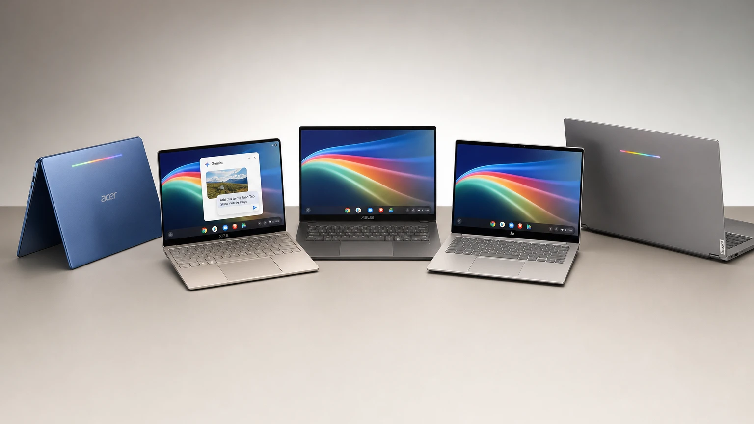 Five launch Googlebook laptops from Acer, ASUS, Dell, HP and Lenovo